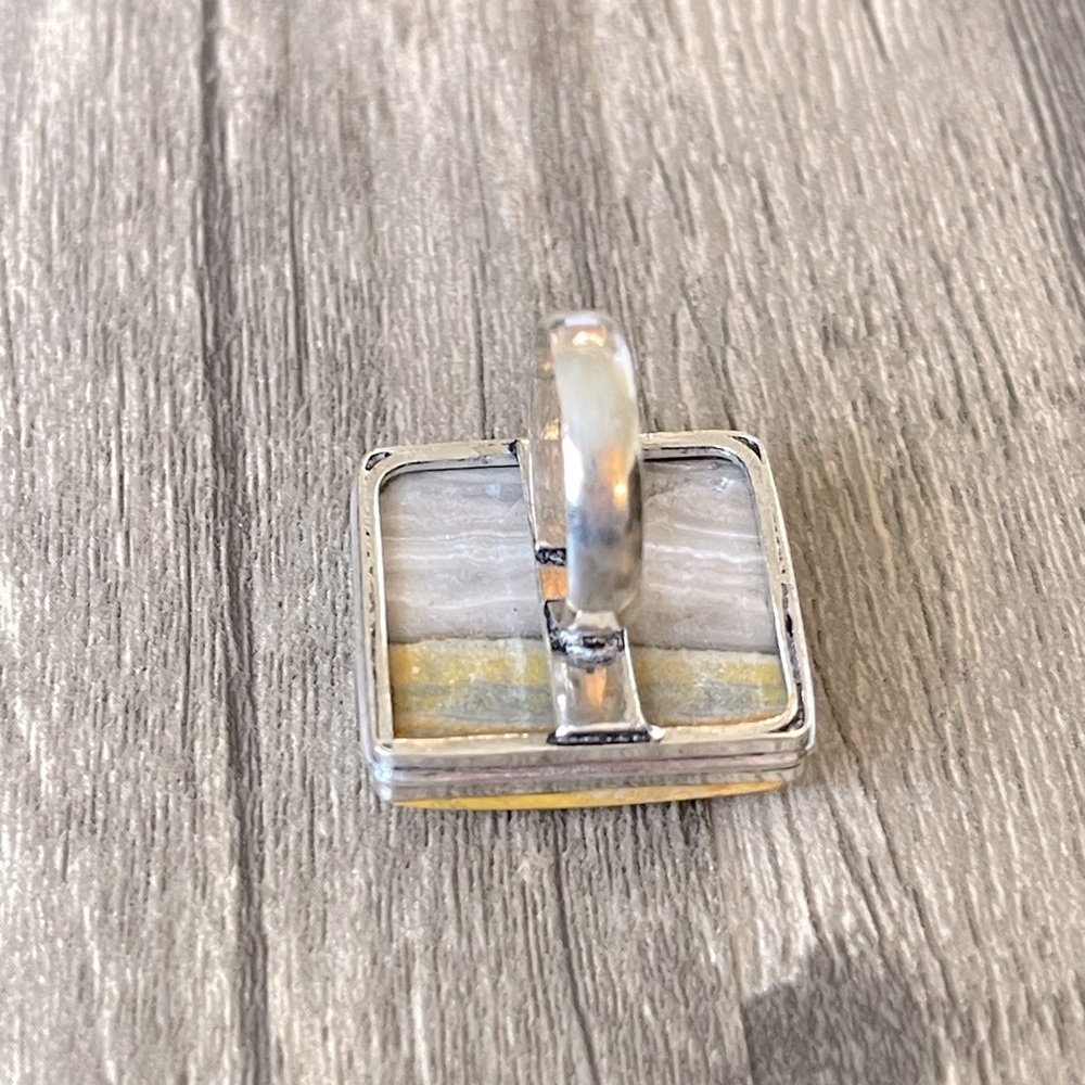 Bumblebee Jasper Square Cut Ring - image 6